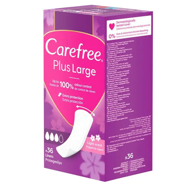Carefree Plus Large Light Fragrance 36Packs