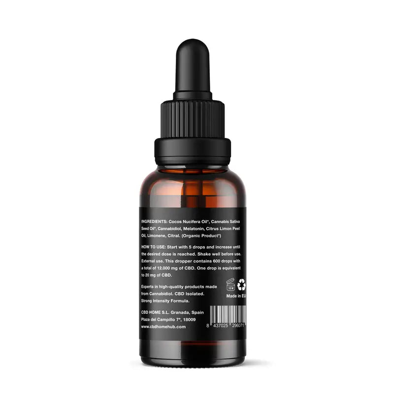 CBD Home 40% Huile de CBD avec Mélatonine, 30 ml