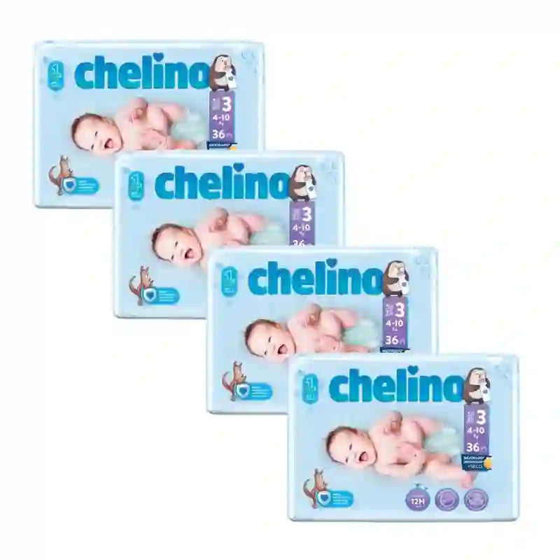Chelino Nappy Size 3 (4-10 Kg) , 4X36 Units