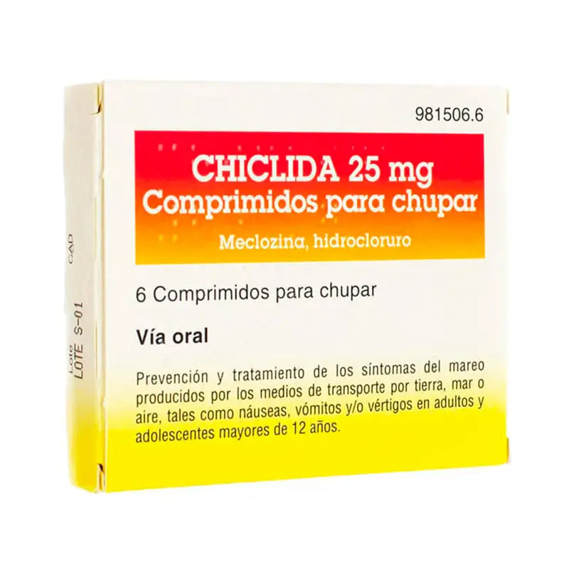 Chiclida 25 mg, 6 Sucking Tablets