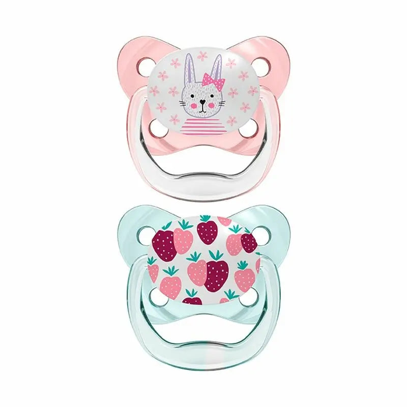 Prevent Pacifier Butterfly Shield T-1 0-6 Months Pink