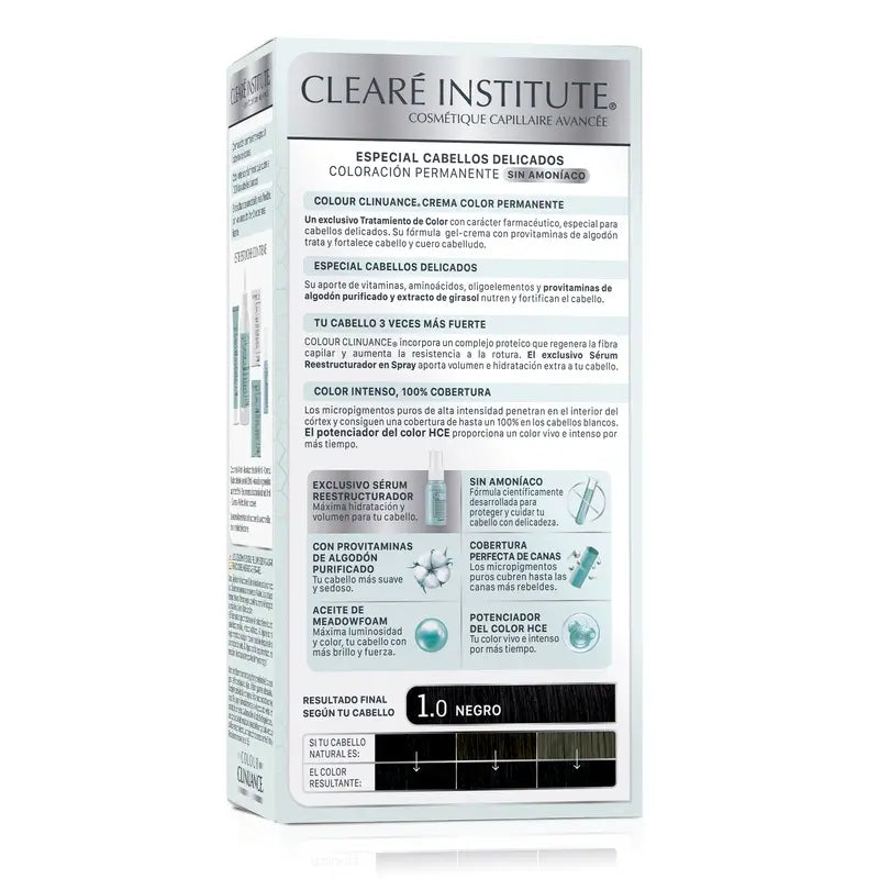Clearé Institute Colour Clinuance Couleur permanente sans ammoniaque 1.0 Noir