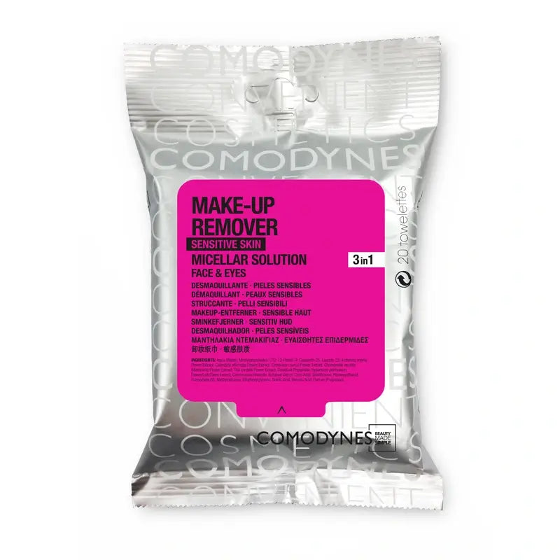 Comodynes Sensitive Skin Micellar Make-up Remover Wipes 20 pieces