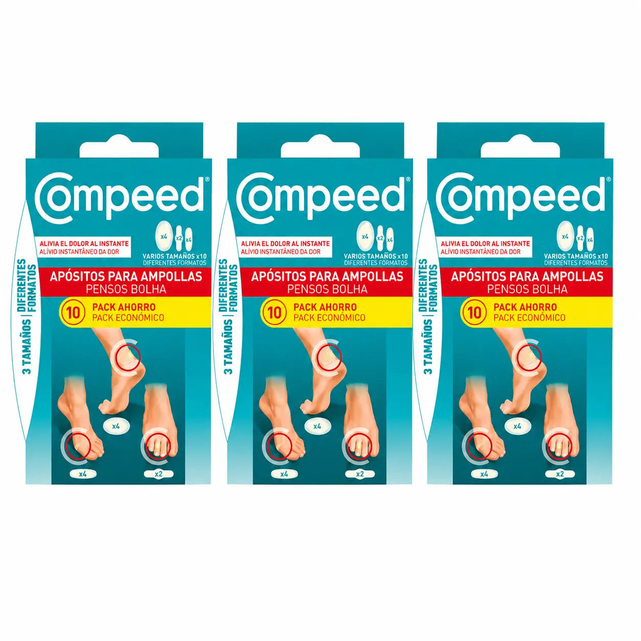 Compeed Ampoules Pack Mix, 10 unités, lot de 3