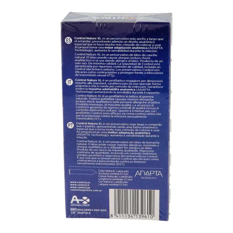 Préservatifs Control Nature Xl, 12 unités