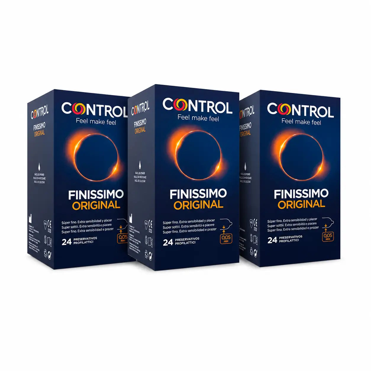 Finissimo Original Control, 24 pièces, paquet de 3