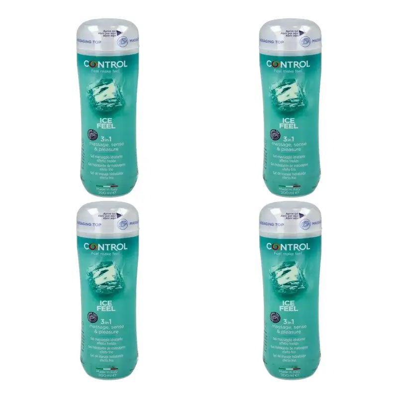 Control Ice Feel Massage Gel 200 ml, pack of 4