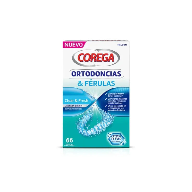 Corega Orthodontie et attelles, 66 comprimés