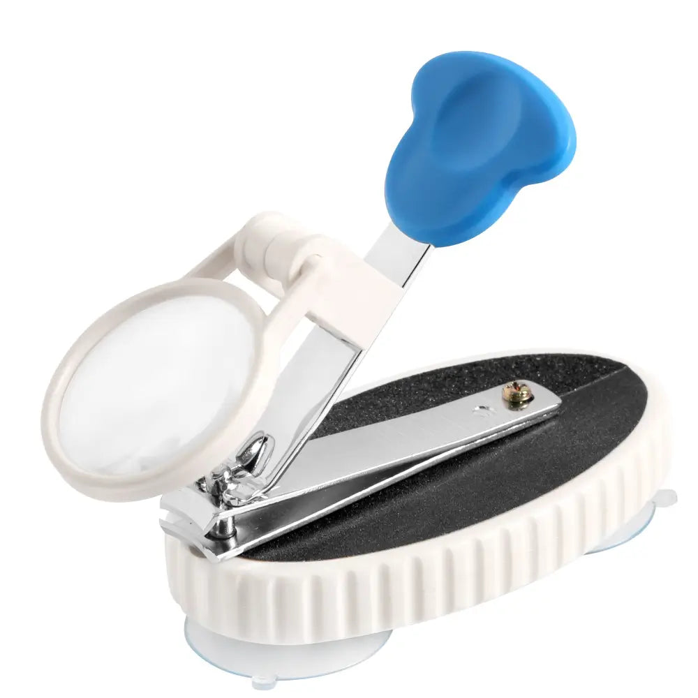 coupe-ongles adhésif avec loupe