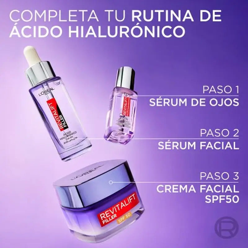 L'Oréal Paris Crème Reconstituante Intensive avec Acide Hyaluronique et Spf 50 : Volume et Protection Uvb/Uva