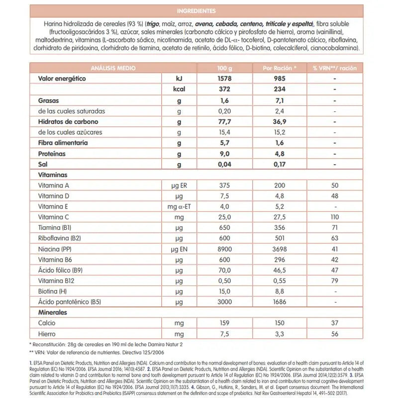 Damira Multicereal Fos 600 g