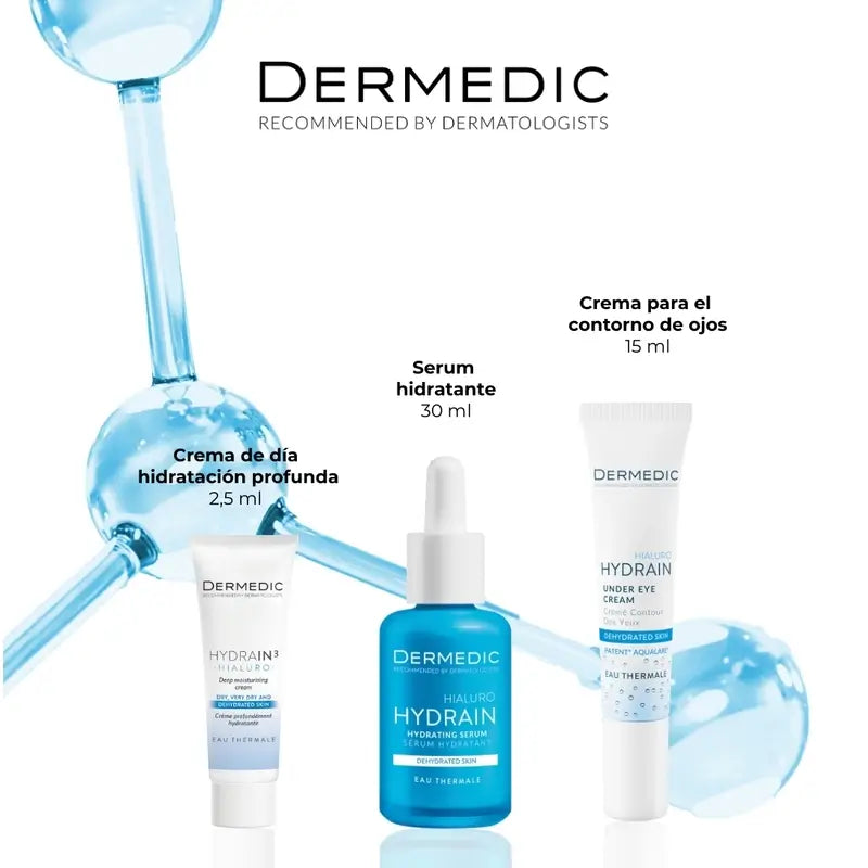 Pack Dermedic Hydrain Routine complète, 30 + 2,5 +15 ml
