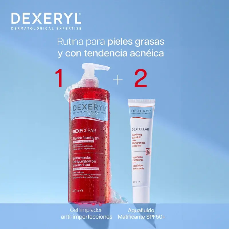 Dexeryl Dexeclear Aquafluid matifiant Spf50+ , 40 ml