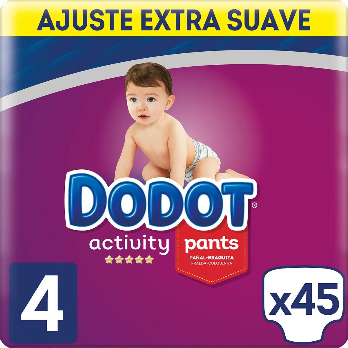 Dodot Pants Activity Nappy Extra Jumbo Size 4 (9-15 Kg), 45 pièces