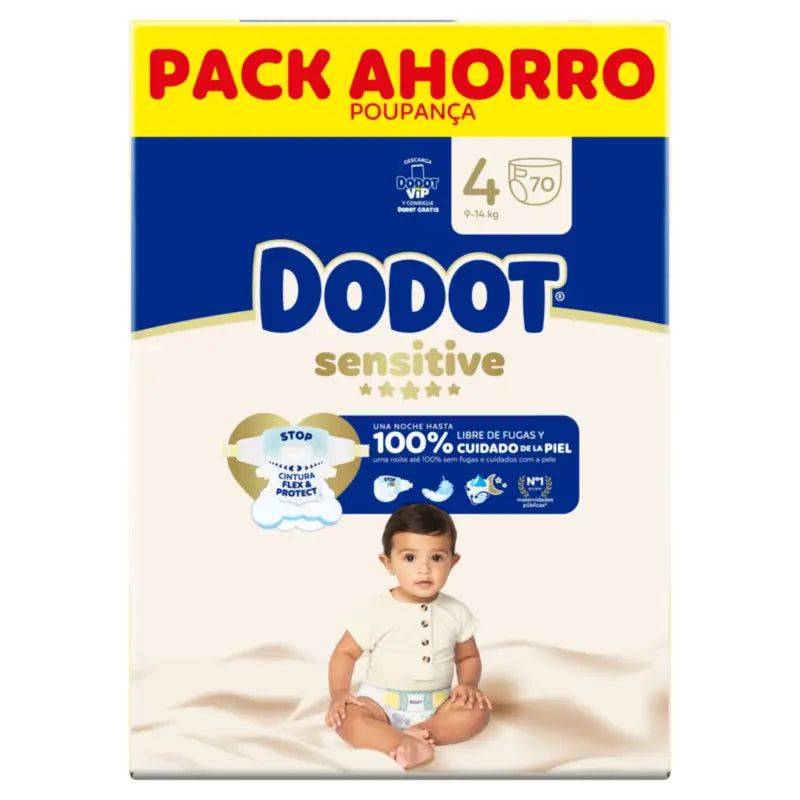 Dodot Sensitive Box Taille 4, 70 couches