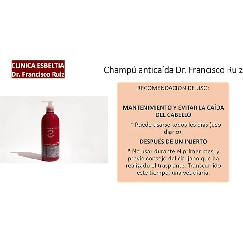 Francisco Ruiz Shampooing Anticaida 300 ml + 100 ml gratuits