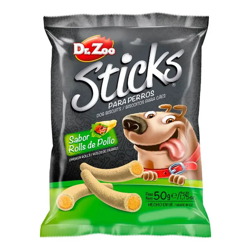 Dr ZOO Dog Roll Sticks Chicken Flavour 24X50Gr