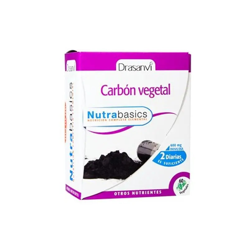 Drasanvi Vegetable Carbon Nutrabasicos , 60 capsules