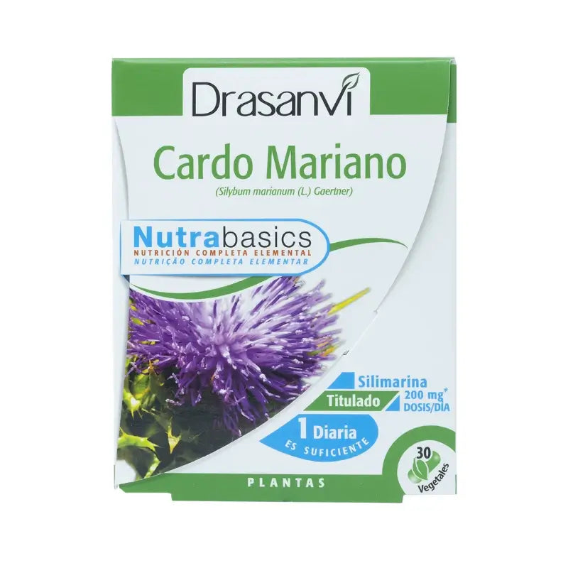 Drasanvi Milk Thistle 30 Capsules Nutrabasicos Drasanvi Bottle