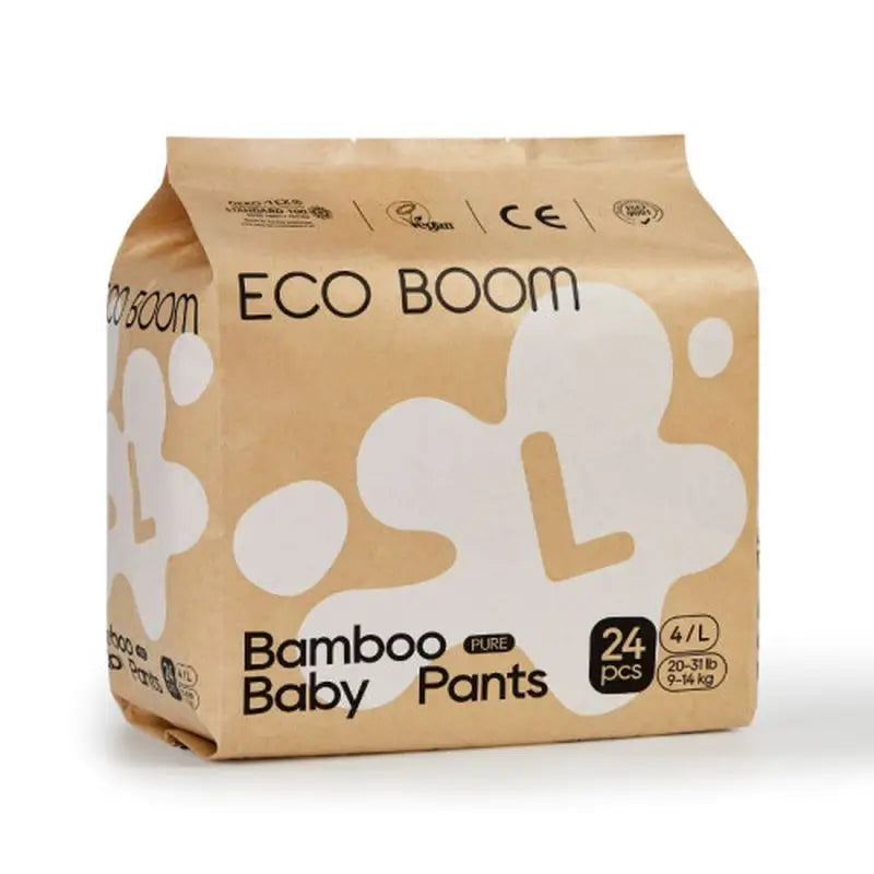 Eco Boom Bamboo Diaper Pure L, 24 pcs.
