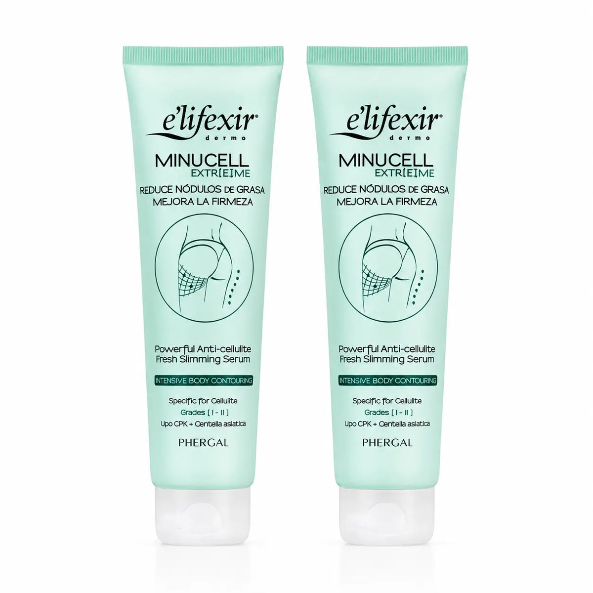 Elifexir Minucell Sérum amincissant et raffermissant intensif anti-cellulite 150 ml, pack 2