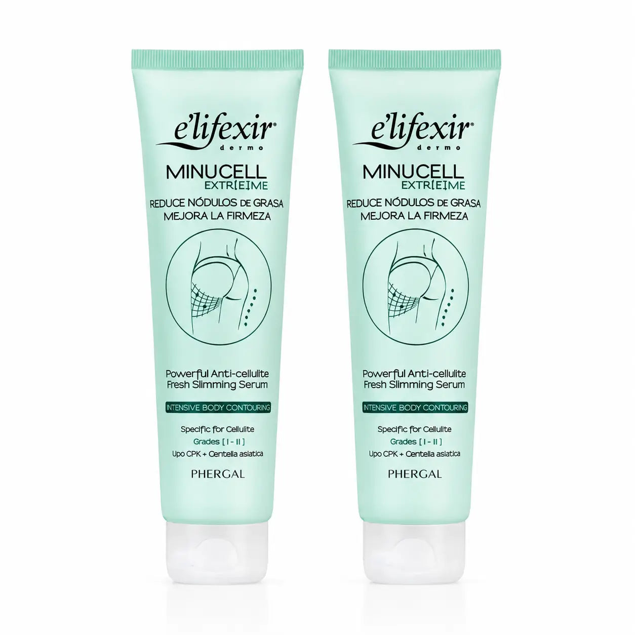 Elifexir Minucell Sérum amincissant et raffermissant intensif anti-cellulite 150 ml, pack 2