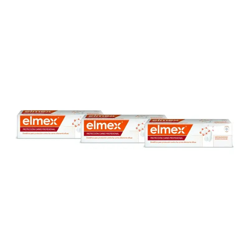 Dentifrices Elmex Caries, 75 ml, lot de 3