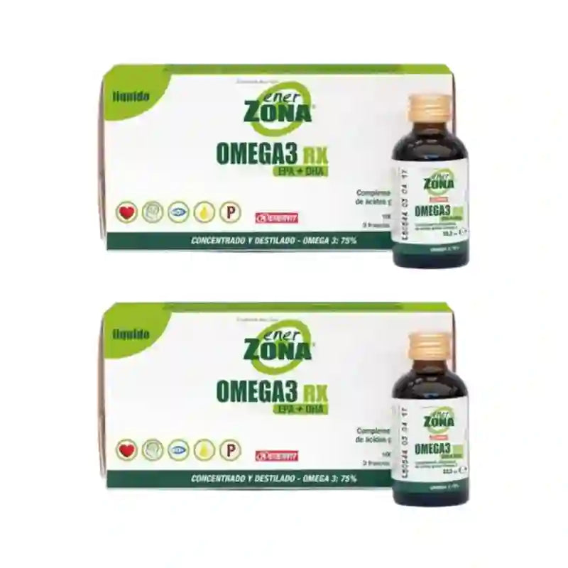 Enerzona Omega 3 Rx Liquid 3 Bottles X 33,3 Ml, Pack Of 2