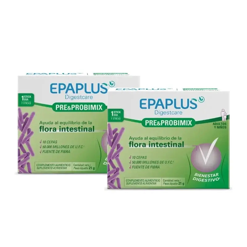 Epaplus Digestcare Pre&Probimix, 7 sachets, lot de 2