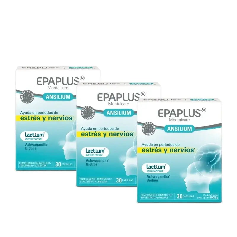 Epaplus Mentalcare Ansilium, 30 gélules, lot de 3