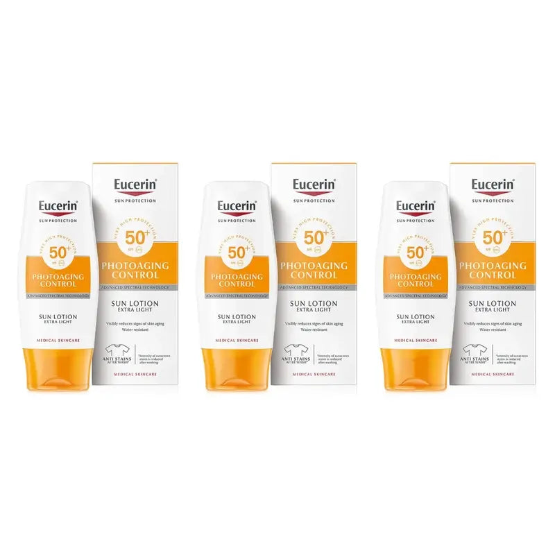 Eucerin Sun Lotion Photoaging Control Spf50, 3X150 Ml