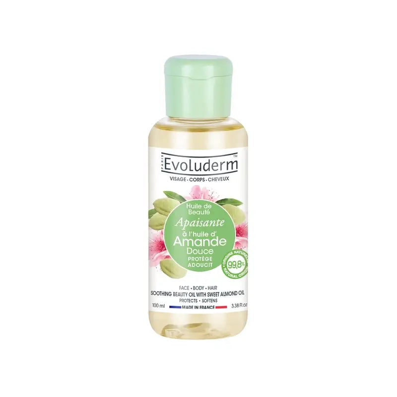 Evoluderm Huile de beauté à l'huile d'amande douce, 100 ml