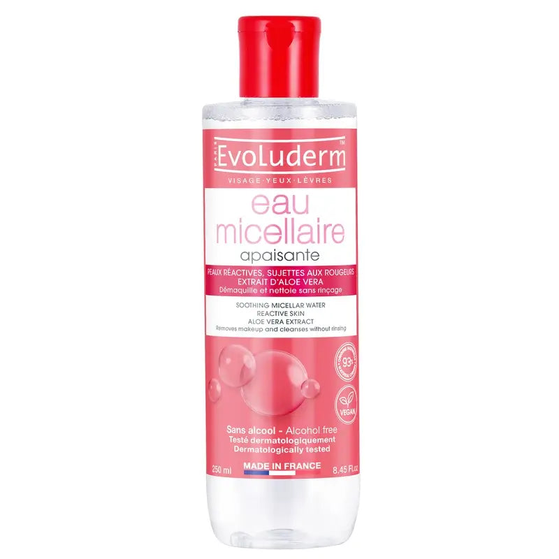 Evoluderm Eau micellaire pour peaux réactives, 250 ml