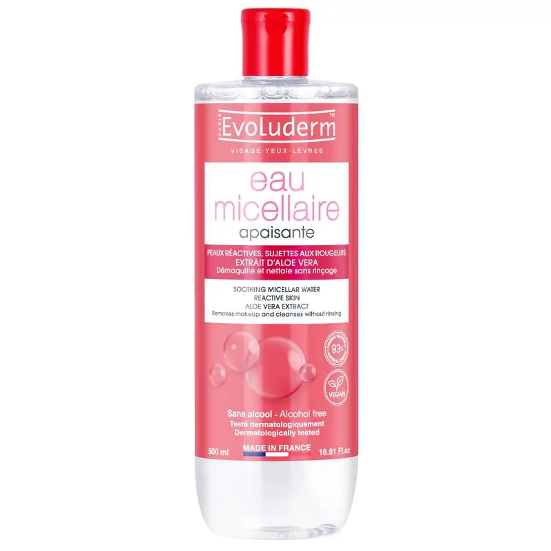 Evoluderm Eau micellaire pour peaux réactives, 500 ml