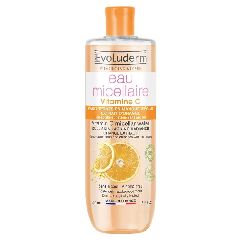 Evoluderm Eau micellaire à la vitamine C, 500 ml