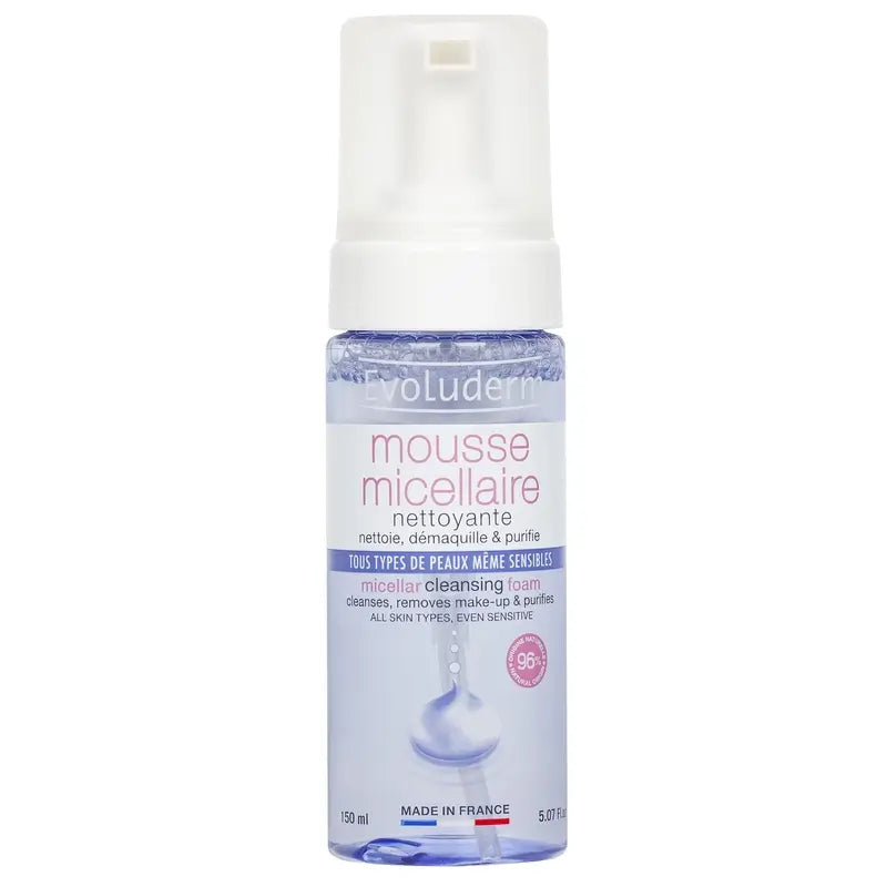 Evoluderm Micellar Cleansing Foam - Mousse Micellaire, 150 ml
