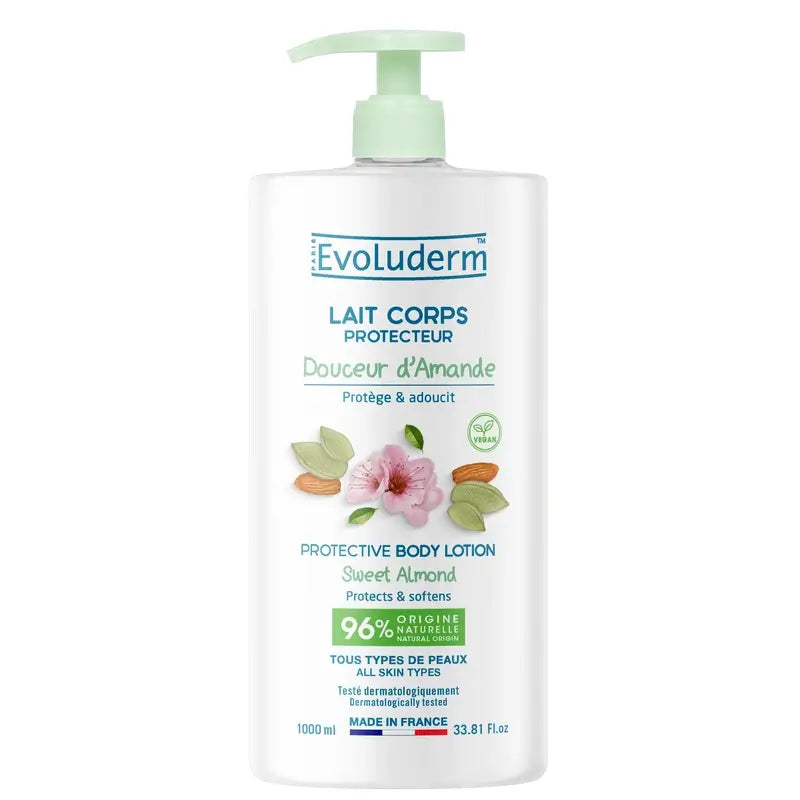 Evoluderm Lait corporel à l'amande douce, 1000 ml