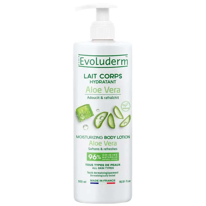 Evoluderm Lait corporel à l'aloe vera, 500 ml
