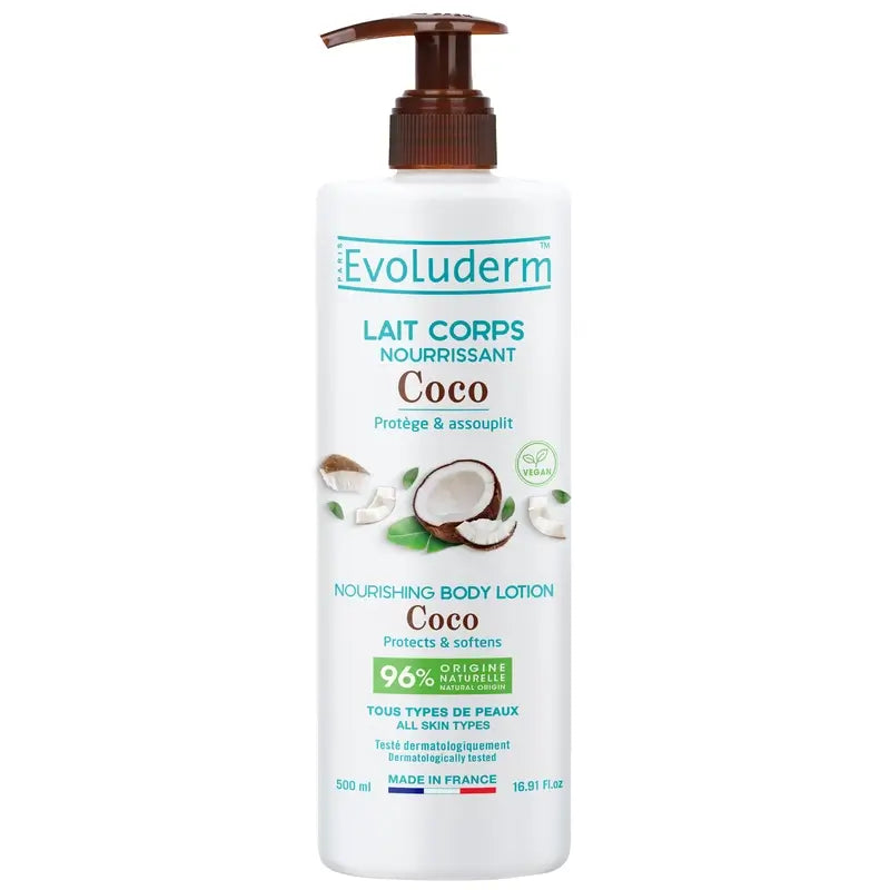 Evoluderm Lotion corporelle à la noix de coco, 500 ml