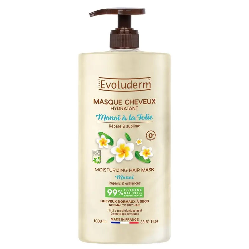 Evoluderm Masque capillaire au monoï, 1000 ml