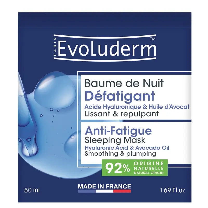 Evoluderm Masque de sommeil anti-fatigue, 50 ml