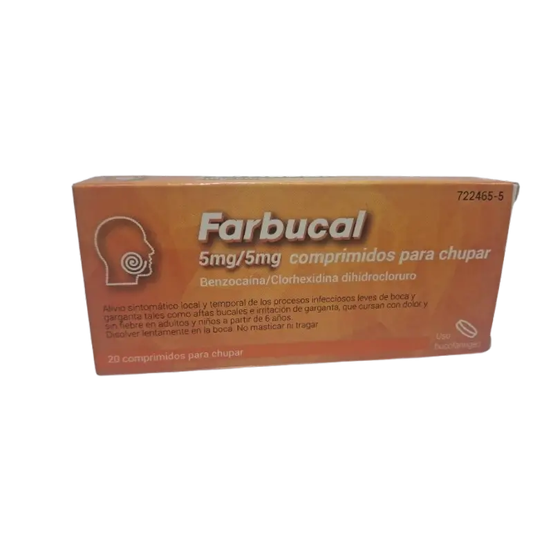 Farbucal 5Mg/5Mg, 20 sucking tablets