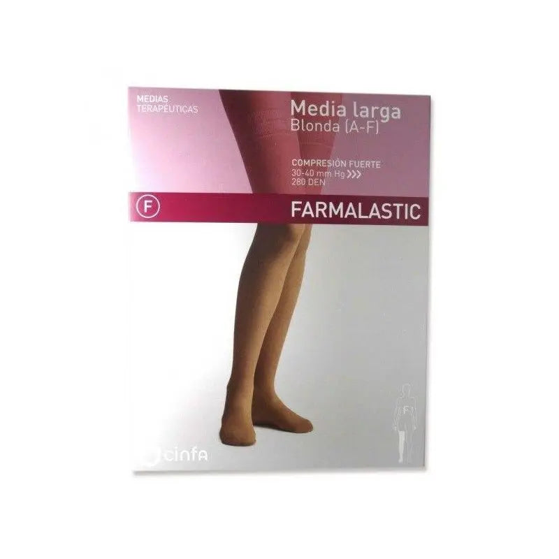 Farmalastic Long Stocking Blonda (A-F) Normal Compression Camel, Queen Size