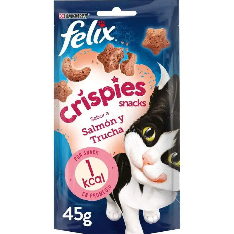 Felix Feline Crispies Salmon Trout 8X45Gr
