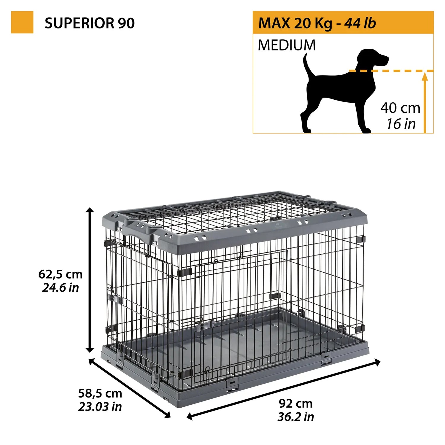 Ferplast Superior Dog Cage 90