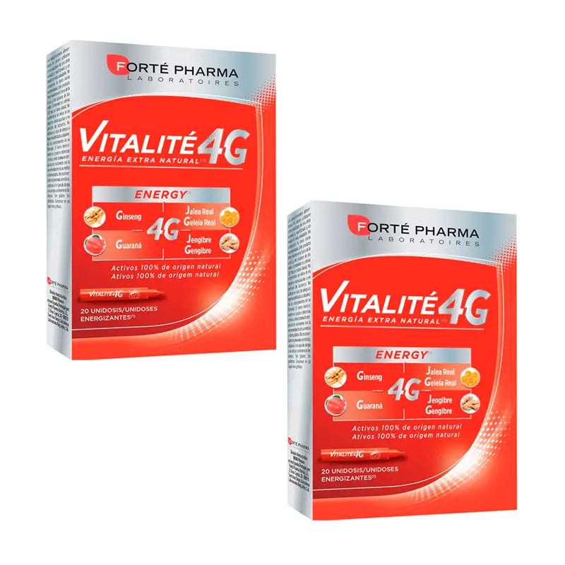 Forté Pharma Duplo Energy Vitalite 4 g,2 x (20 Single Dose x 10 ml)