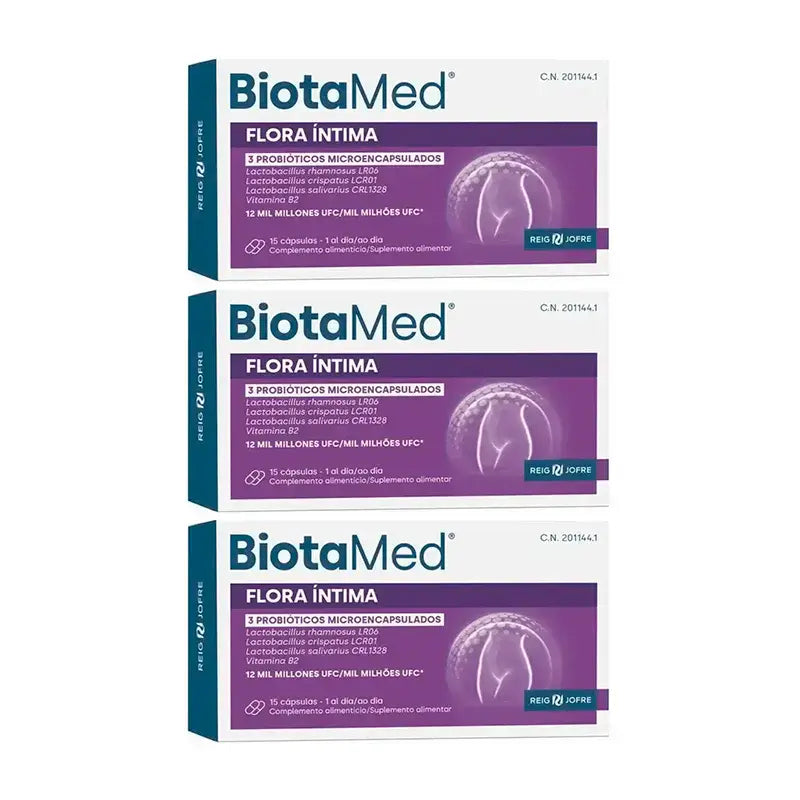 Biotamed Flora Intima, Pack 3 x 15 Capsules