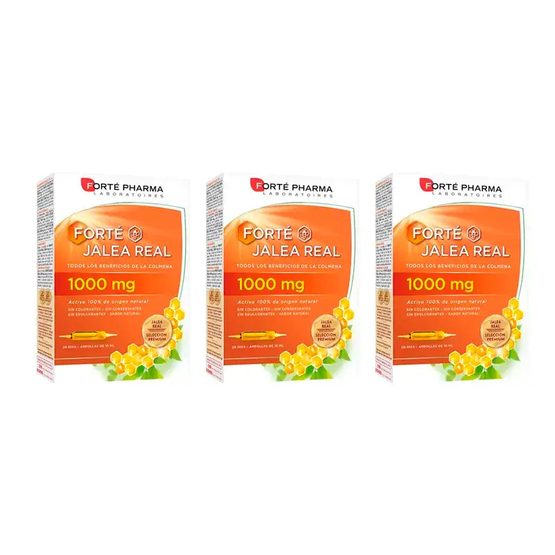 Forté Pharma Triplo Royal Jelly 1000 mg 3 x (20 Ampoules x 10 ml)