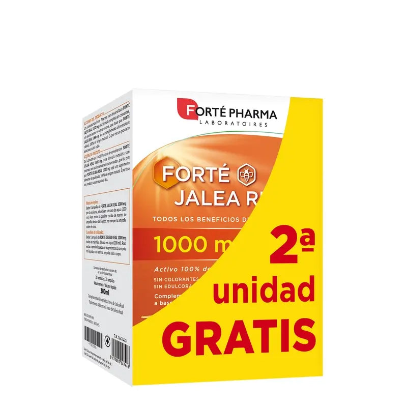 Forté Pharma Fiole Forté Gelée Royale 1000 Mg Pack (2ème unité gratuite) , 20 ml