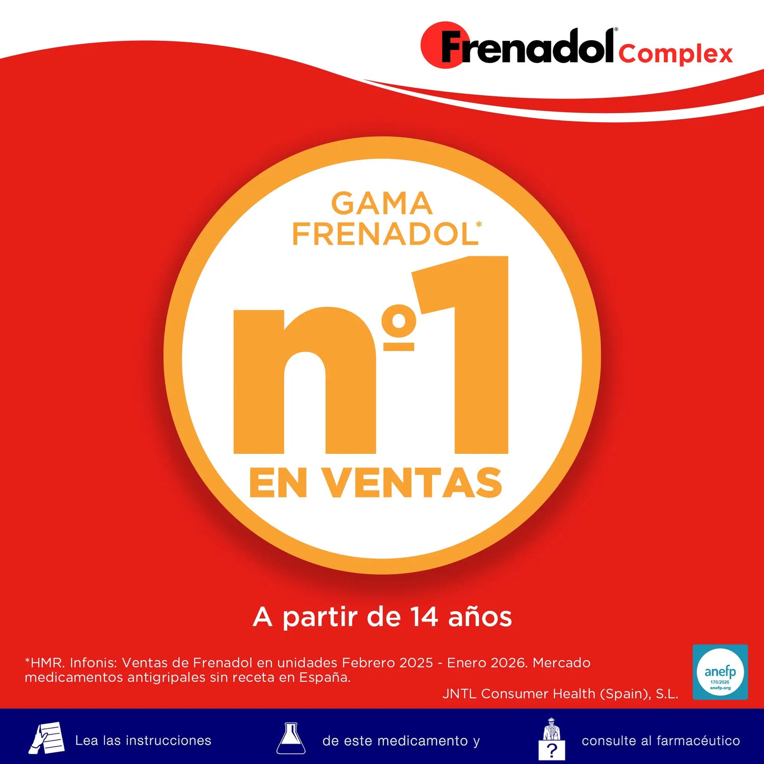 FRENADOL® Complexe anti-grippe, Voie orale, 10 Sachets